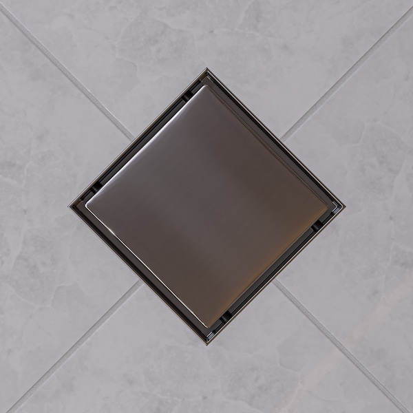 Alfi Brand 5" x 5" Modern Square Polished SS Shower Drain W/ Solid Cover ABSD55B-PSS - main
